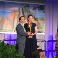 Kate Melcher receiving Governor's Council Veteran of the Year