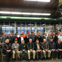 Picture of a group of veterans at the 2018 Plymouth Middle School Veterans Day assembly