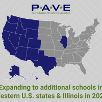 U.S. map showing states PAVE is recruiting new partner campuses in 2020 for an expansion at no cost to the selected schools