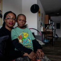 Photo of Krystle DuPree and her son Tytus pose for a portrait at their home on Monday, March 4, 2019 in Pittsfield Township. DuPree she is looking for a more affordable place to live. (Ben Allan Smith | MLive.com)